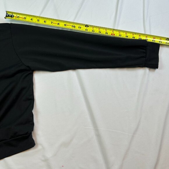 Black Cat Ear Hoodie Size M Cropped Graphic Goth Street Style - Picture 5 of 5